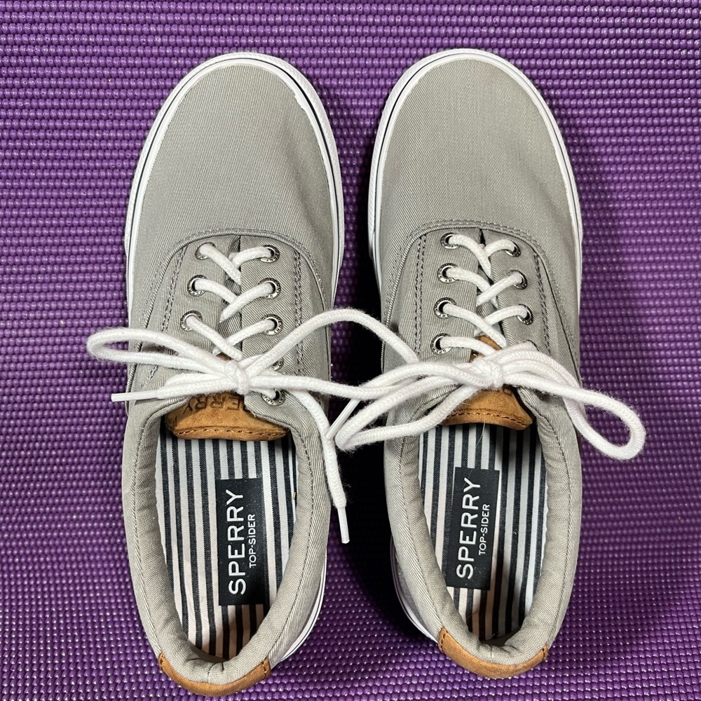 Sperry Men's Stripe II CVO Gray Sneaker Size 9 1/2 W - Picture 3 of 6